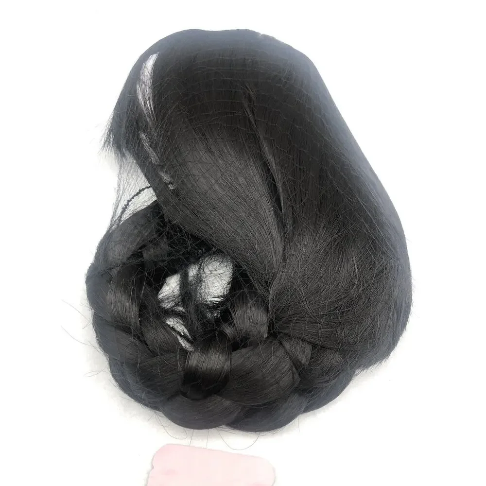 Long Wig with Bangs Hairpiece Synthetic Braided Cosplay Wig Halloween Black READ